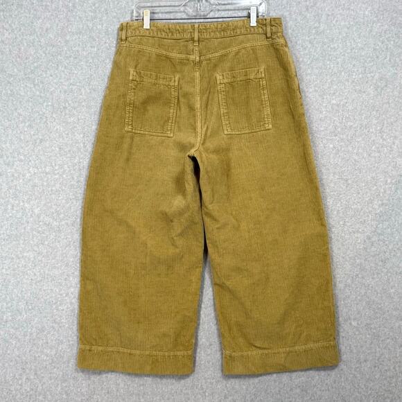 WRAP London Wide-Leg Cord Trousers Size US 12 Crop Pants Earthy Boho Academia - Picture 5 of 16